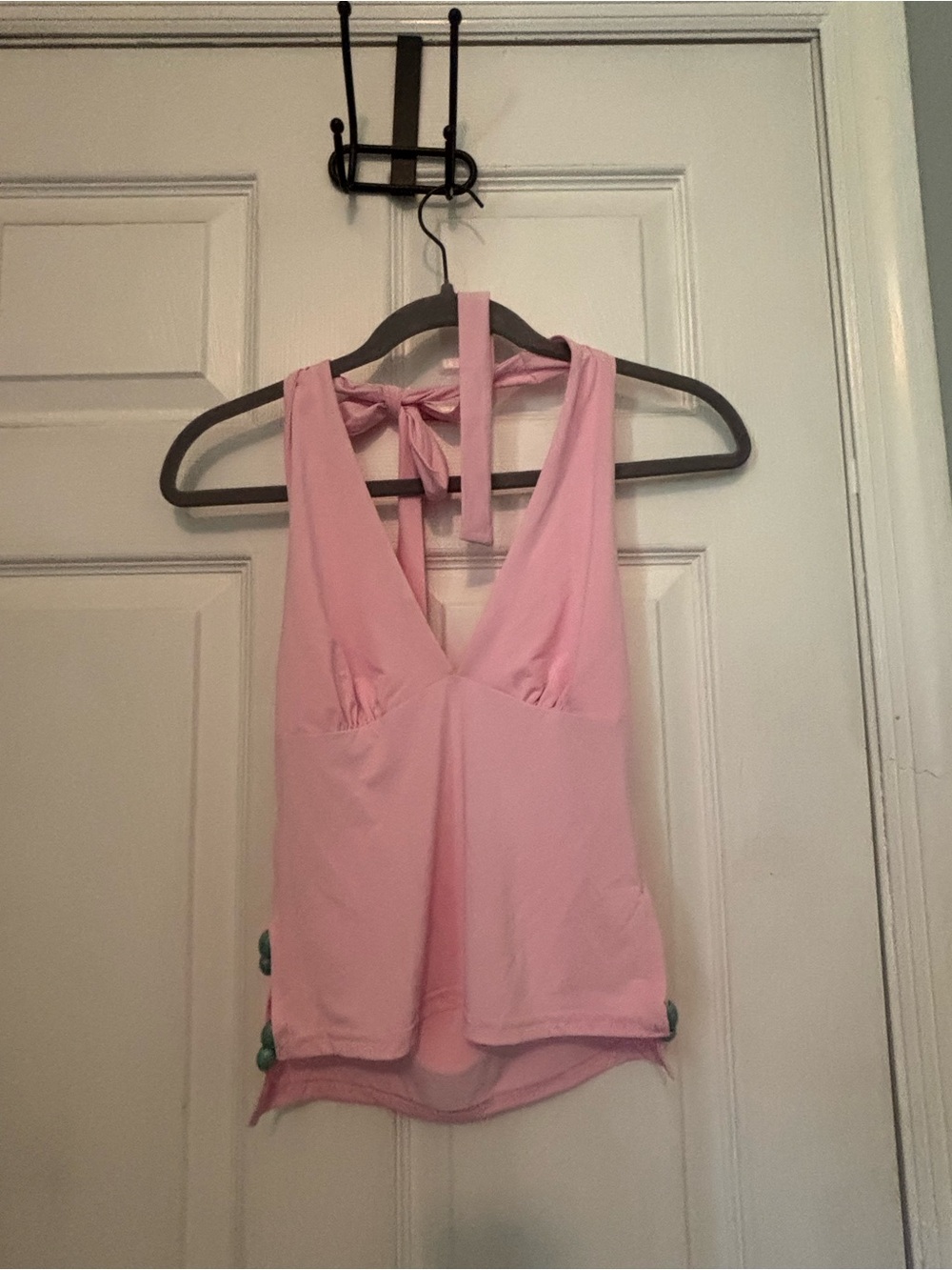 Edikted Pink Halter Tie-Back Tank